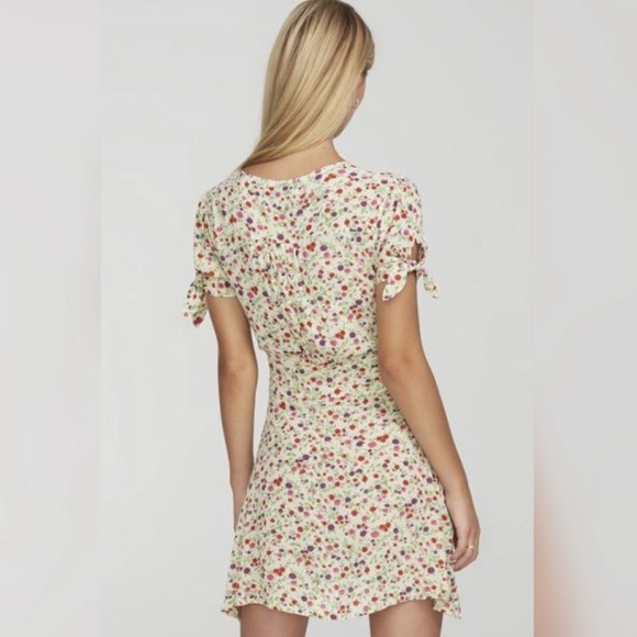 FAITHFUL THE BRAND MARIANNE MINI DRESS BASTILLE PRINT BY ANTHROPOLOGIE SIZE 10 - Picture 9 of 14